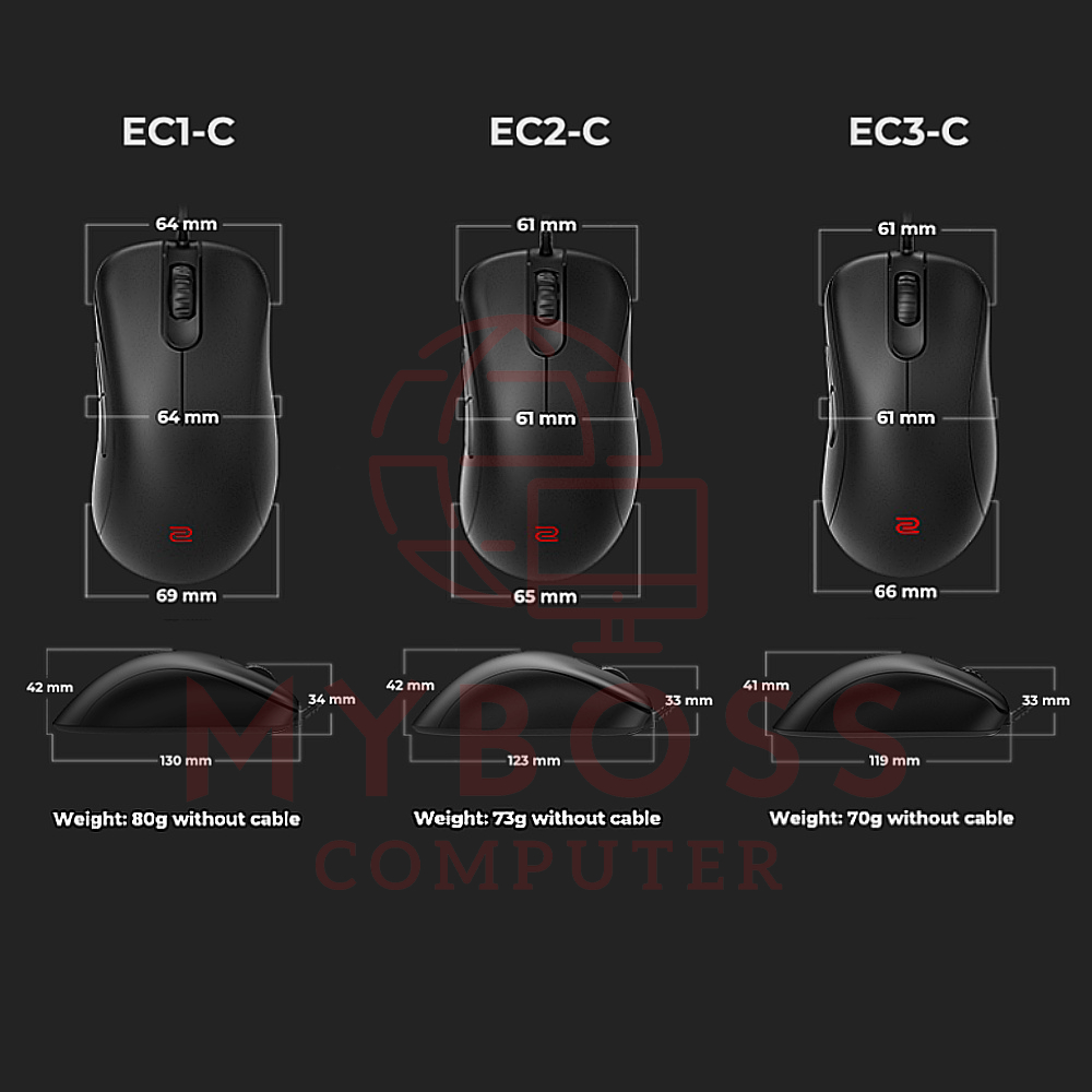 Chuột Gaming Esports Zowie BenQ EC2-C Cảm Biến 3360, Thiết Kế Công Thái Học, BH 12 Tháng