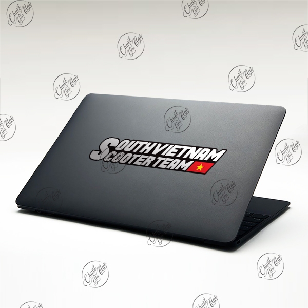 Combo 2 nhãn phản quang hoặc kim tuyến South Vietnam Scooter Team SVST decal hội nhóm trang trí xe tay gas miền nam