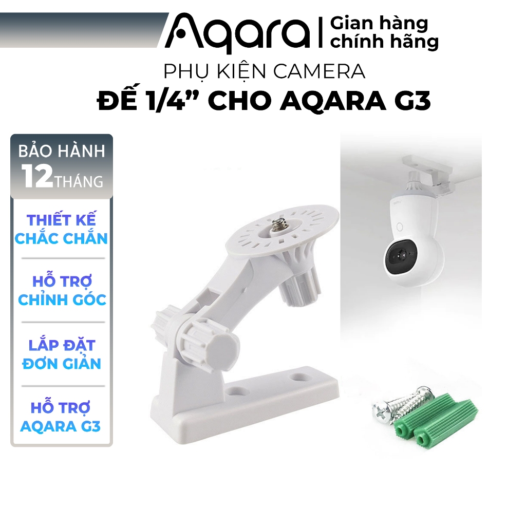 Đế Dome Treo Camera Aqara G2H và Đế Ốc 1/4" Treo Camera Aqara G3 - Chân Đế Chắc Chắn, Chịu Lực Cao