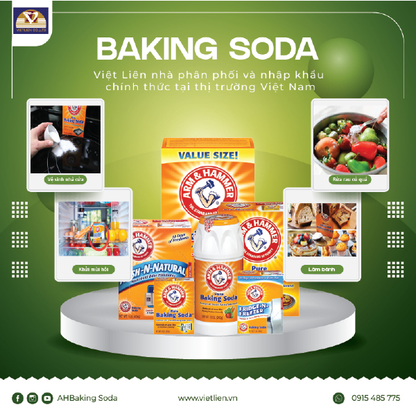 Combo 3: Rửa Rau Củ Quả Arm&Hammer Baking Soda 340g