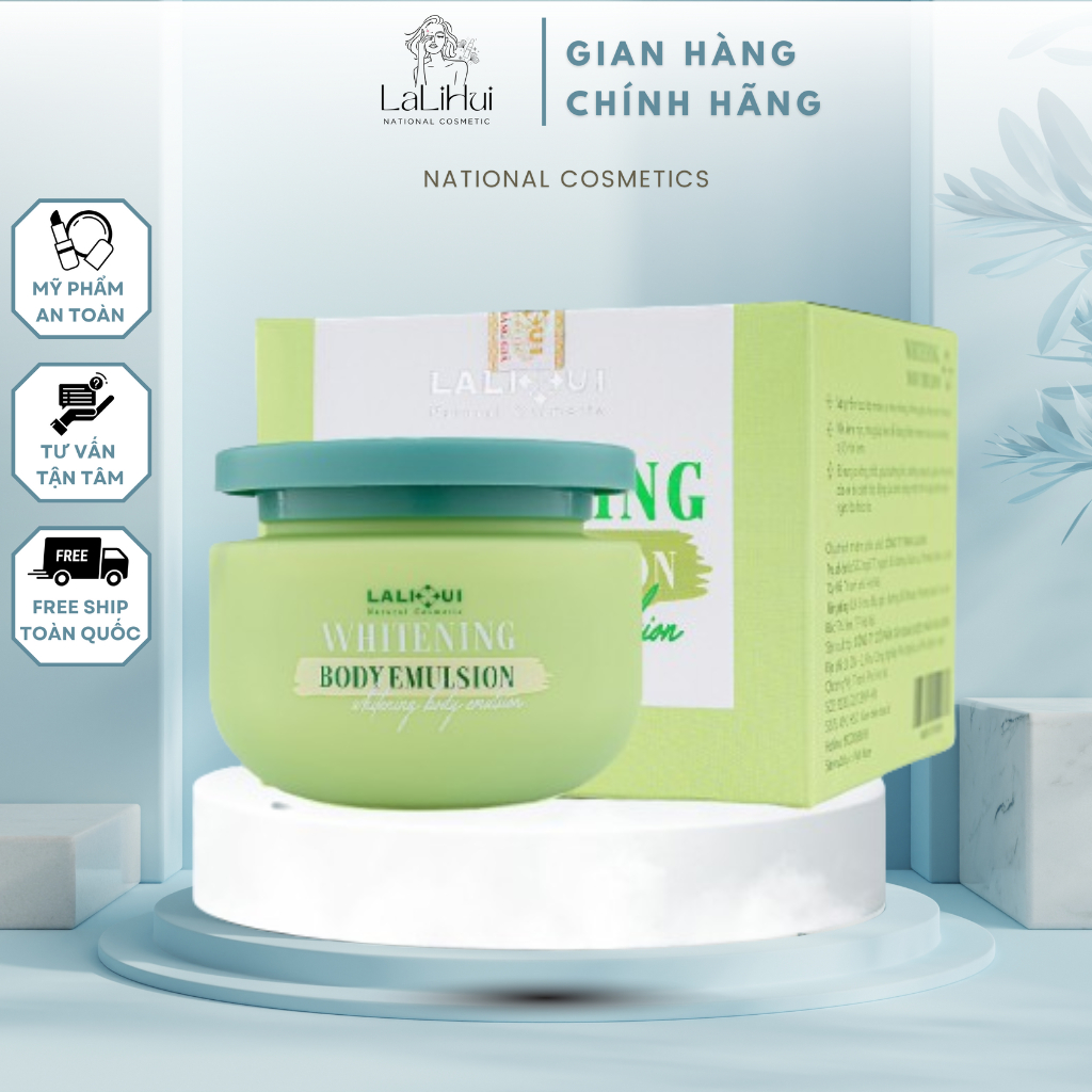 Kem body whitening siêu cấp Lalihui chính hãng, Kem dưỡng trắng da toàn thân không bết dính nâng tông hiệu quả