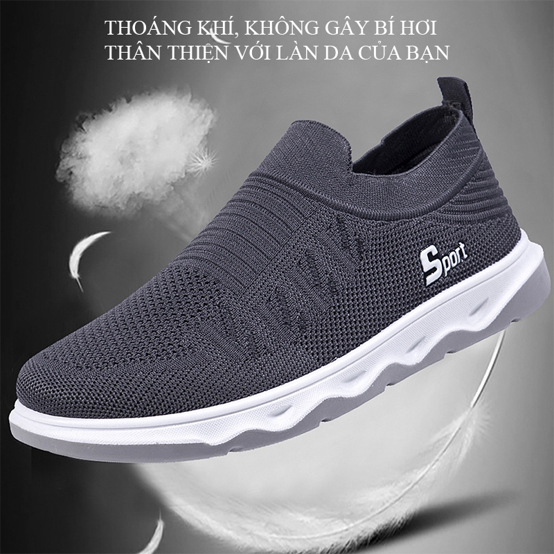 Giày lười nam chất liệu vải đẹp cao cấp phong cách thể thao bảo hành 1 năm GV15 TIMAN