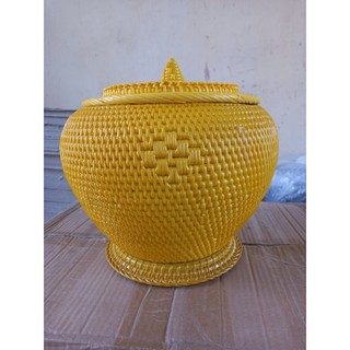 giỏ ủ ấm trà xanh đan tay thủ công