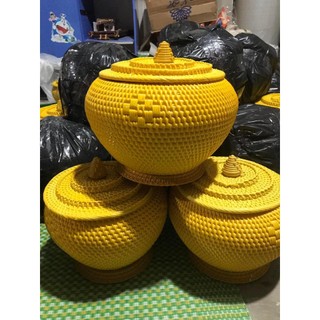 giỏ ủ ấm trà xanh đan tay thủ công