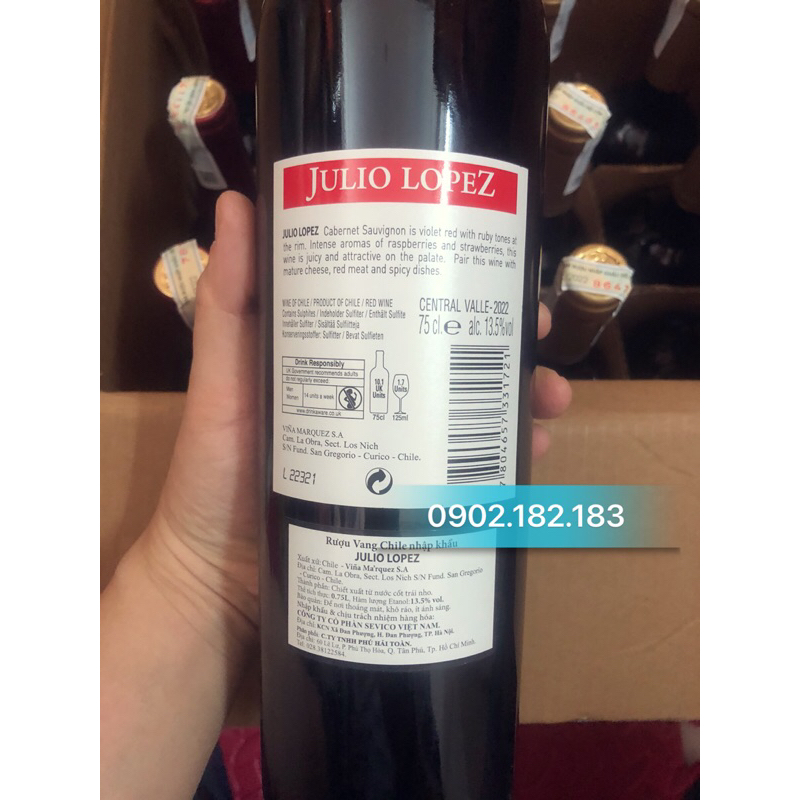 Vang đỏ Chile Julio Lopez siêu ngon!