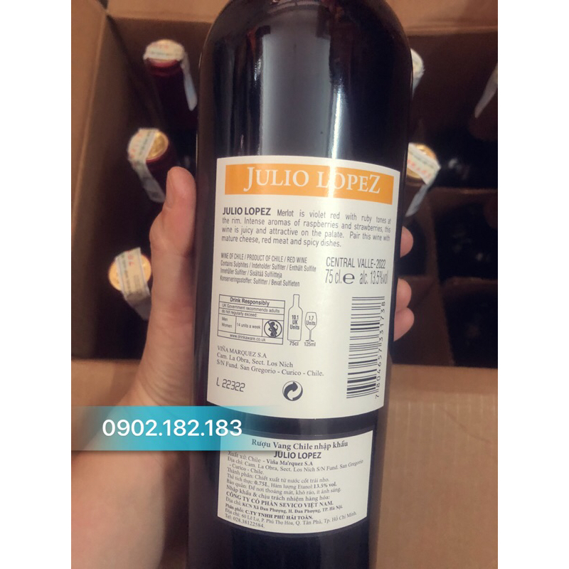 Vang đỏ Chile Julio Lopez siêu ngon!