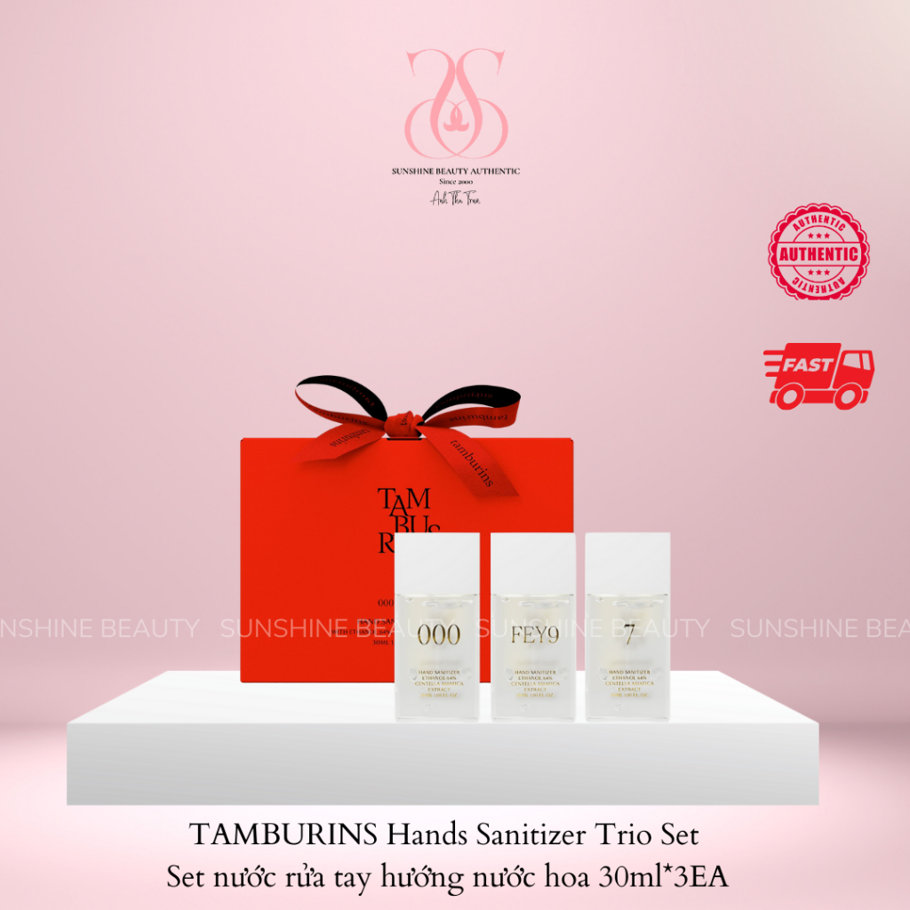 TAMBURINS Hands Sanitizer Trio Set _ Set nước rửa tay hướng nước hoa 30ml*3EA