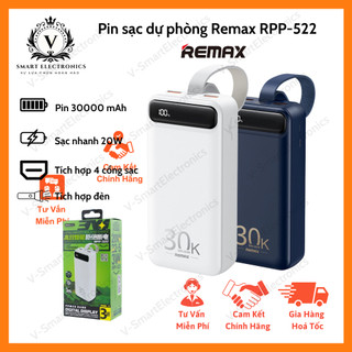 Pin sạc dự phòng remax rpp-522 - pin sạc nhanh 22.5w và 20w remax tích hợp đèn pin siêu sáng, bảo hành 12 tháng