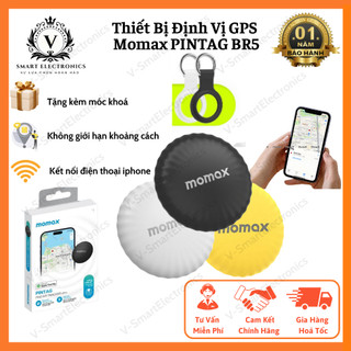 Thiết bị định vị GPS Momax PINTAG BR5 theo dõi oto, xe máy, thú cưng, trẻ em tránh thất lạc, kết nối qua app
