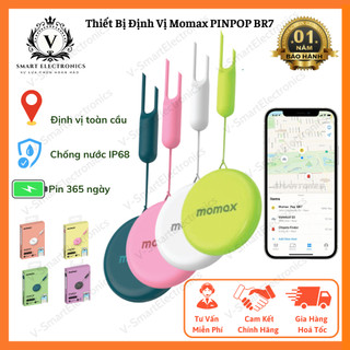 Thiết bị định vị GPS Momax PINPOP BR7 theo dõi oto, xe máy, thú cưng, trẻ em tránh thất lạc, kết nối qua app Find My