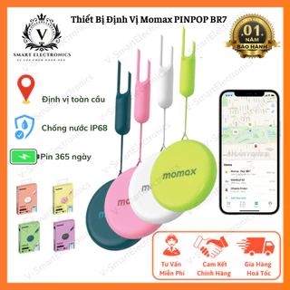 Thiết bị định vị GPS Momax PINPOP BR7 theo dõi oto, xe máy, thú cưng, trẻ em tránh thất lạc, kết nối qua app Find My