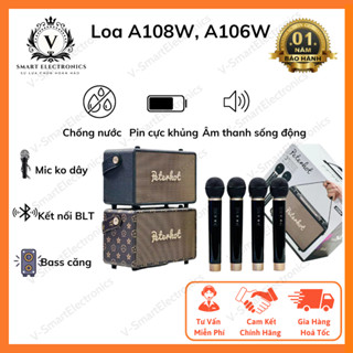 Loa Karaoke Bluetooth Peterhot A108W, A106W Kèm Mic Không Dây,Thiết Kế Đẹp Sang Trọng,Nghe Nhạc Cực Đã, BH 12 Tháng