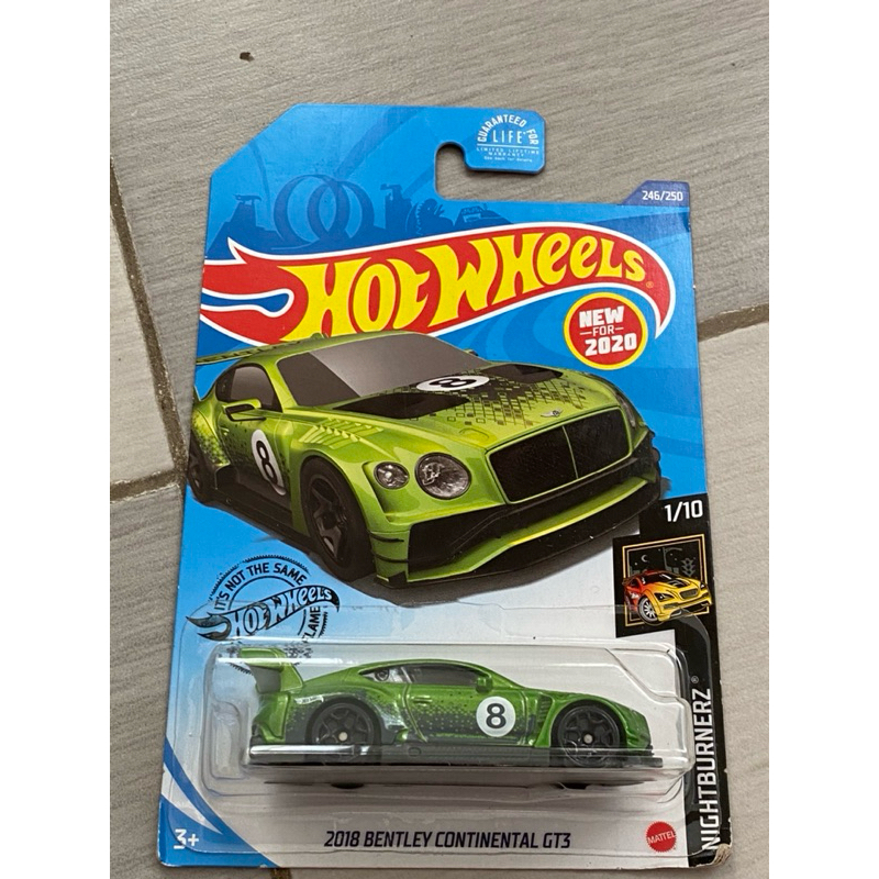 Hotwheels 2018 Bentley Continential GT3 card Mĩ bản 1st