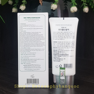 [Chính hãng] Kem chống nắng gsc 50ml