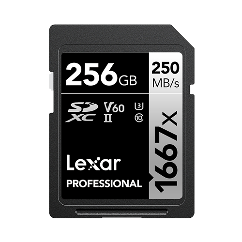 Thẻ nhớ máy ảnh/ máy quay Lexar 1667x SDXC UHS-II Professional SILVER Series 64GB/ 128GB/ 256GB, tốc độ đọc 250Mb/s