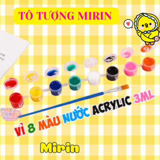 Vỉ 8 màu và 1 bút lông cho bé tô tượng - Tô Tượng Mirin Việt Nam