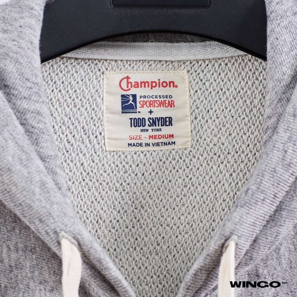 Áo Hoodie chính hãng Champion Sun-Faded Full Zip Hoodie in Antique Grey Mix