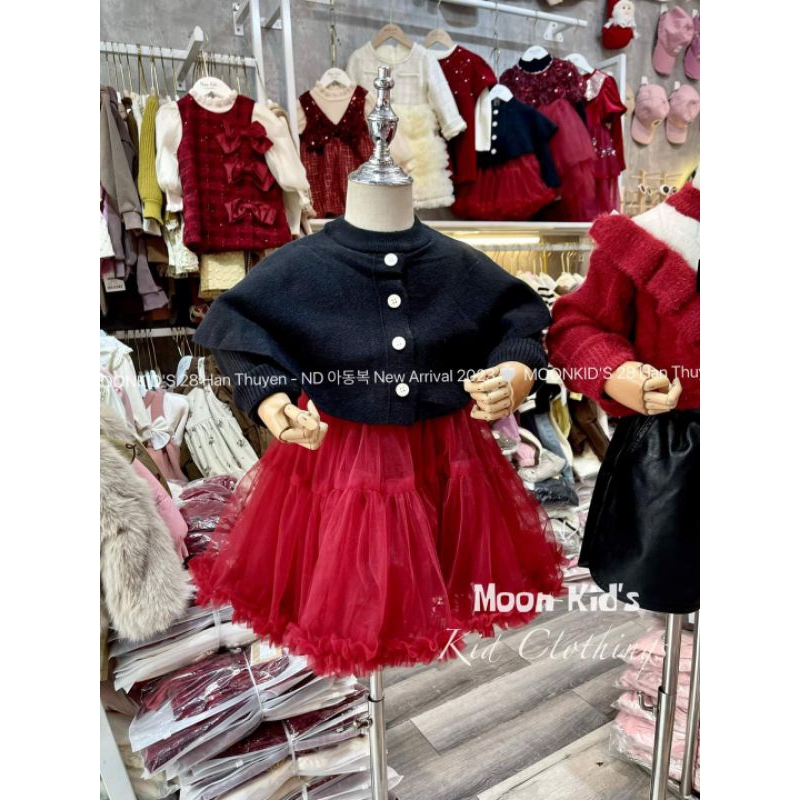 SET CHÂN VÁY TUTU ÁO CHOÀNG LEN CHO BÉ.