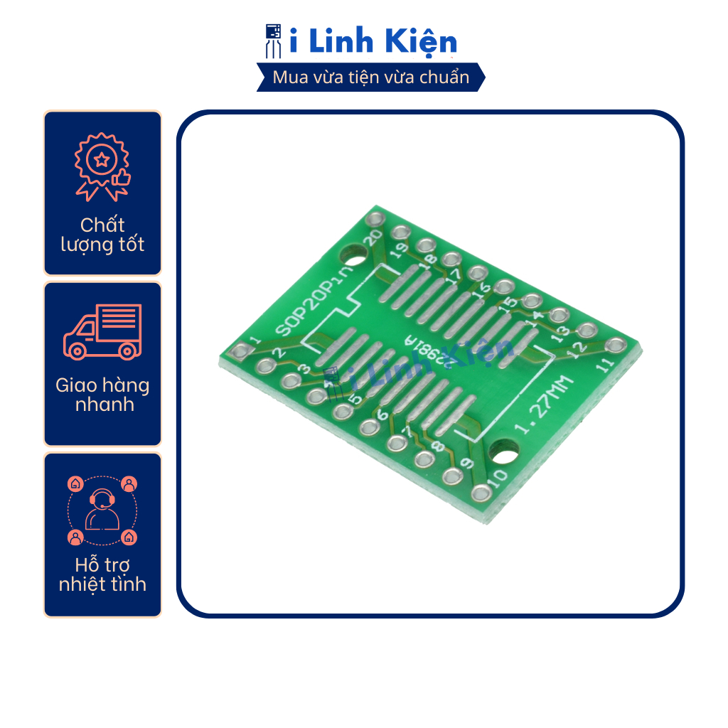 PCB chuyển đổi từ SOP20-DIP20 loại tốt