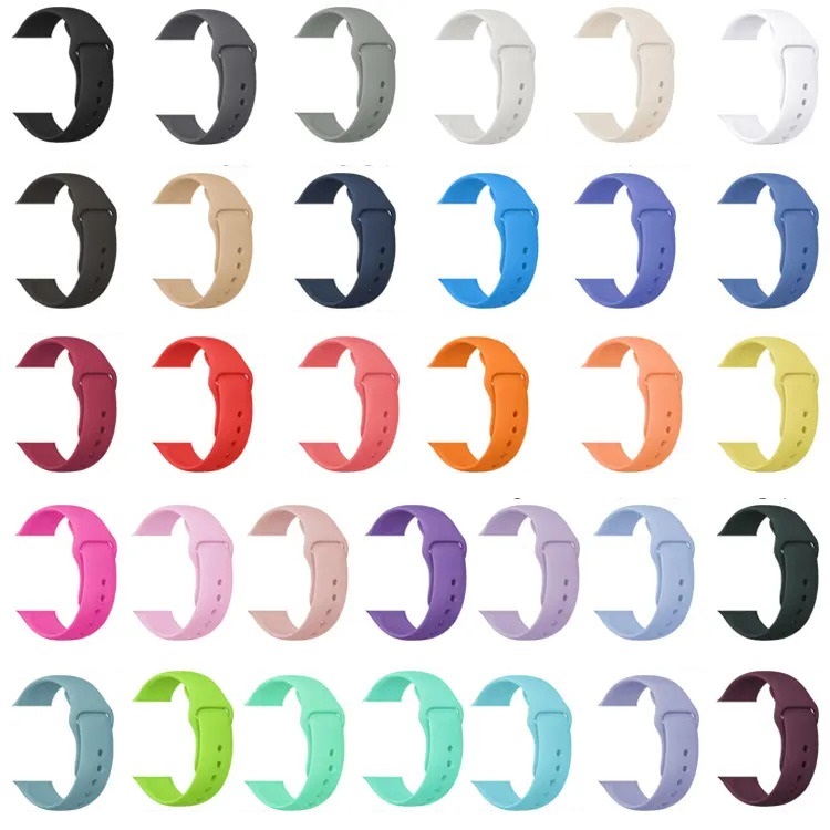 Dây đeo silicon loại ngắn cho đồng hồ iwatch 49mm 45mm 44mm 42mm 41mm 40mm 38mm