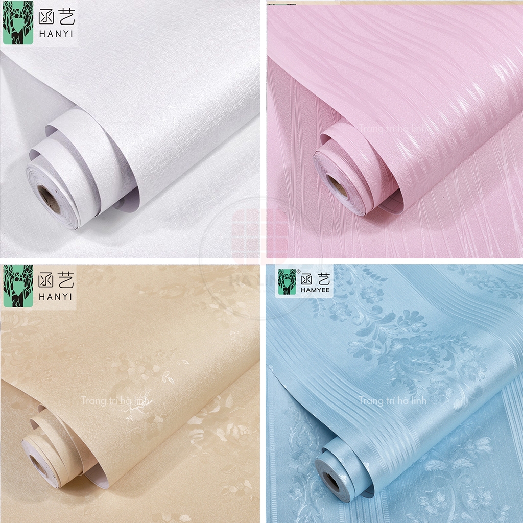 [Giá Sỉ] 10m GIẤY DÁN TƯỜNG HOA VĂN - 10m decal dán tường màu trơn có keo sẵn