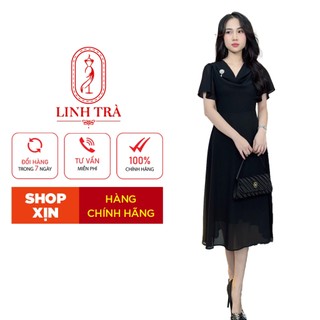 Đầm Trung Niên [ Linh Trà ] (LT 1010) Trẻ Trung Thiết Kế Trang Nhã Thanh Lịch Sang Trọng Đi Tiệc Cao Cấp Cho Mẹ