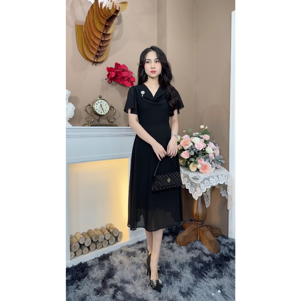 Đầm Trung Niên   Trẻ Trung Thiết Kế Trang Nhã Thanh Lịch Sang Trọng Đi Tiệc Cao Cấp Cho Mẹ