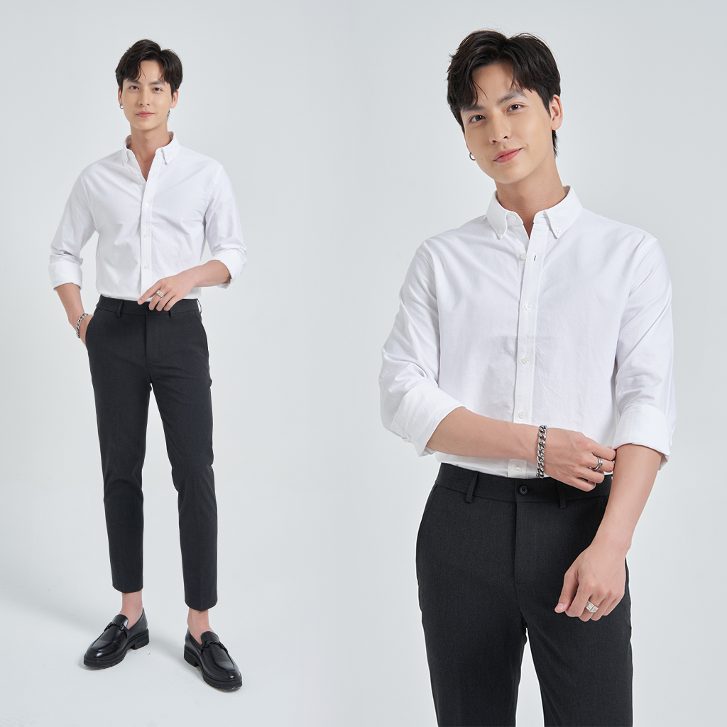 Áo Sơ Mi Dài Tay Nam Cổ Đức Local Brand KRIK Chất Liệu Cotton Form Slimfit Lịch Lãm SD3006