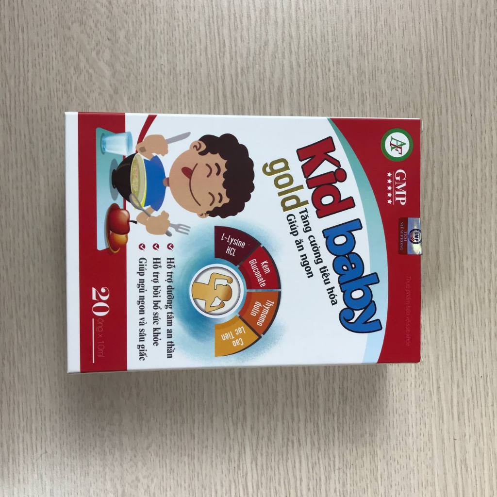 Siro Ăn Ngon Kid Baby Gold Tăng Cường Tiêu Hóa, Giúp Bé Ăn Ngon, Ngủ Ngon Và Sâu Giấc, Hộp 20 Ống 10ml – Anfas
