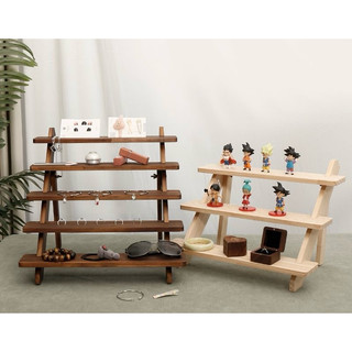2-5 tầng Kệ Trưng Bày Trang sức, Giá trưng bày trang sức nhiều tầng bằng gỗ lắp ráp