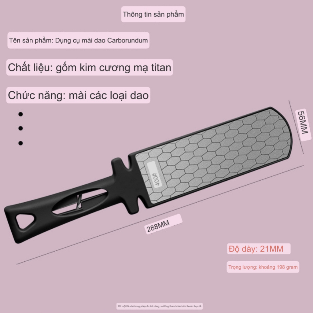 Đá mài dao cầm tay 2 mặt có tay cầm cán nhựa đa chức năng siêu tiện lợi