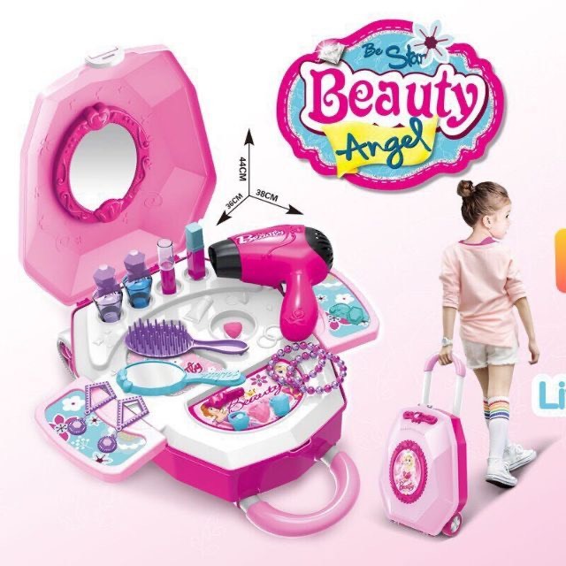 Đồ chơi trang điểm bé gái, bộ đồ chơi trang điểm Elsa, vali trang điểm bé gái, balo đồ trang điểm