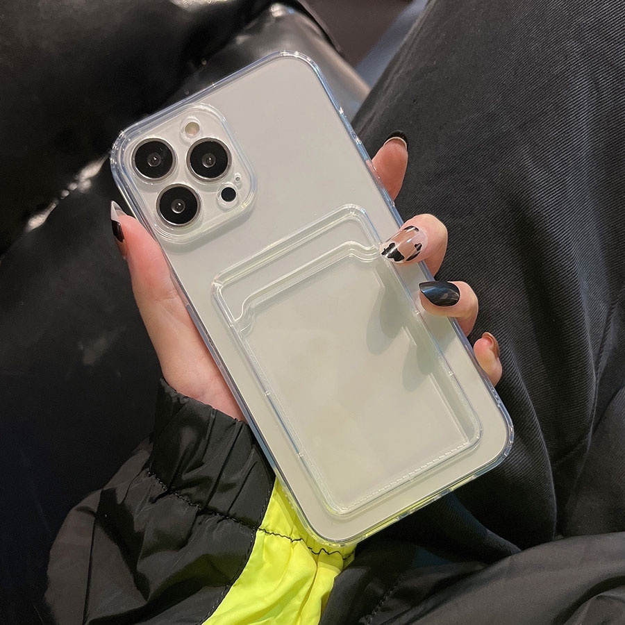 Ốp Iphone silicon có khe đựng thẻ 6/6s/7/8/6 Plus/6s Plus/7 Plus/8 Plus/X/Xs/Xs Max/11/12/13/14/15/Pro/ProMax/Plus/Prm