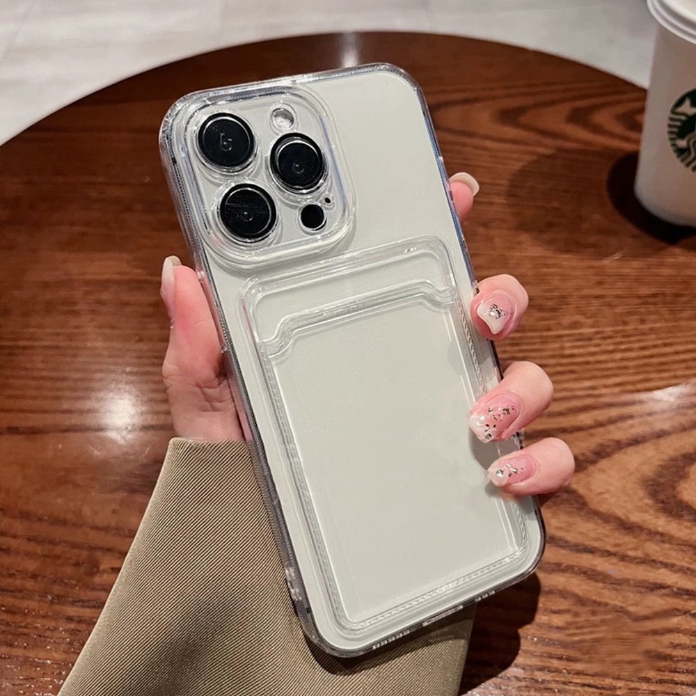 Ốp Iphone silicon có khe đựng thẻ 6/6s/7/8/6 Plus/6s Plus/7 Plus/8 Plus/X/Xs/Xs Max/11/12/13/14/15/Pro/ProMax/Plus/Prm