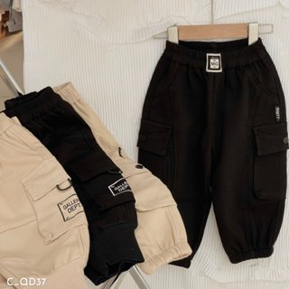 Quần nỉ lót lông cho bé trai , quần nỉ túi hộp cho bé EMBES KIDS 11kg đến 28 kg