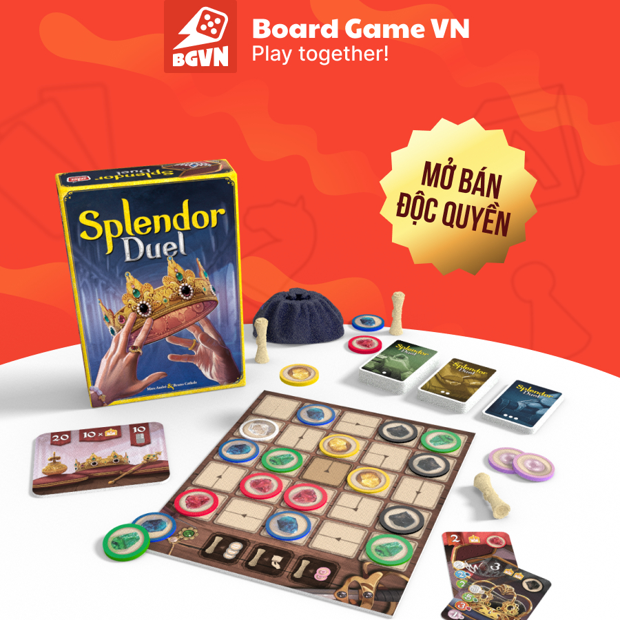 Splendor Duel - BoardGame 2 người từ vũ trụ game Splendor nổi tiếng toàn cầu