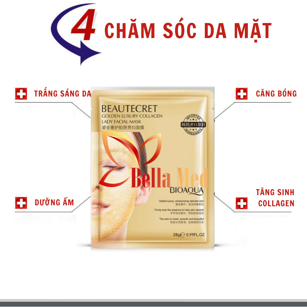 Mặt nạ thạch thủy tinh collagen BioAqua giúp da mướt mịn - đầy sức sống