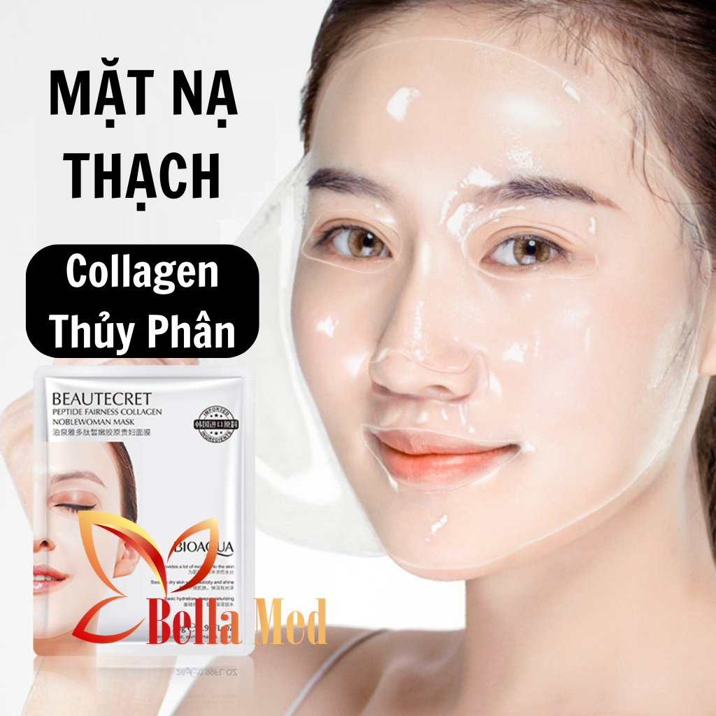 Mặt nạ thạch thủy tinh collagen BioAqua giúp da mướt mịn - đầy sức sống