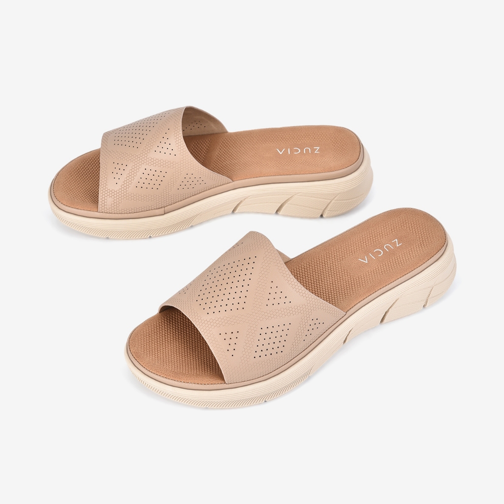 Dép Nữ Zucia Đế Bằng Quai Ngang Đễ Cao Su 4cm - DHLE1