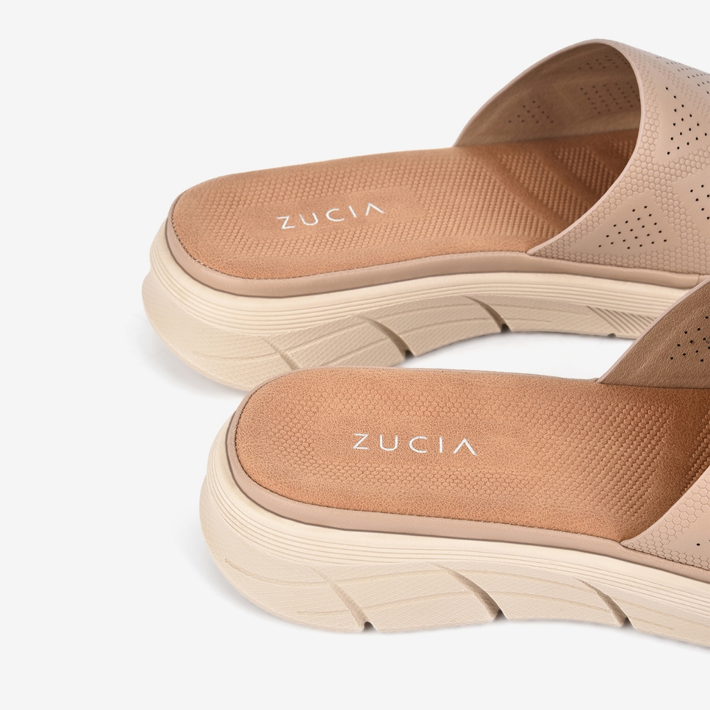 Dép Nữ Zucia Đế Bằng Quai Ngang Đễ Cao Su 4cm - DHLE1