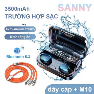 Tai nghe Bluetooth không dây M10, Tai nghe gọi HD, nghe nhạc, tai nghe có màn hình LED SANNY