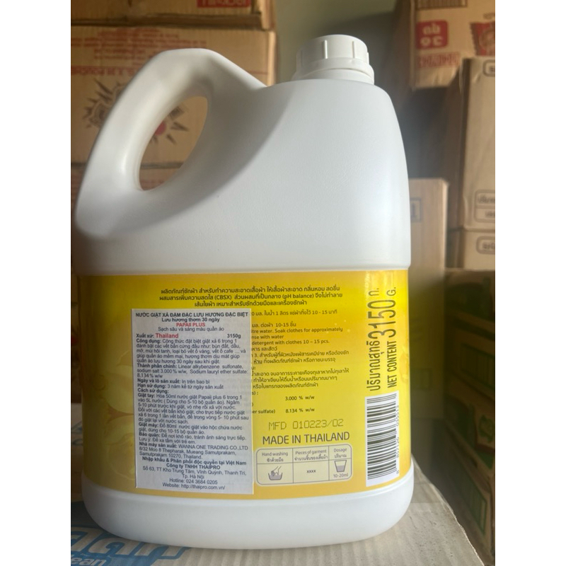 Nước giặt PAPAI 3.5L đậm đặc 6 in 1 Thái Lan