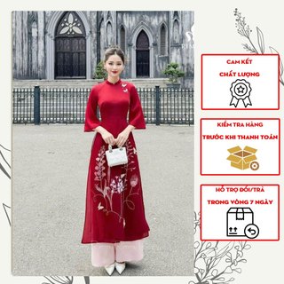 Set Áo dài cách tân tết Thanh Uyên thiết kế 4 tà diện tết cực xinh và nổi bật cho các chị em diện chụp ảnh, đi tiệc