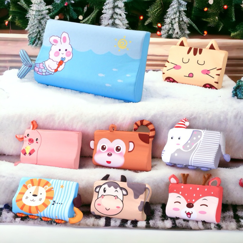 Gối cho bé chất liệu COTTON SỢI TRE hình THÚ siêu ngỗ nghĩnh, vô cùng thoáng khí, an toàn,vệ sinh