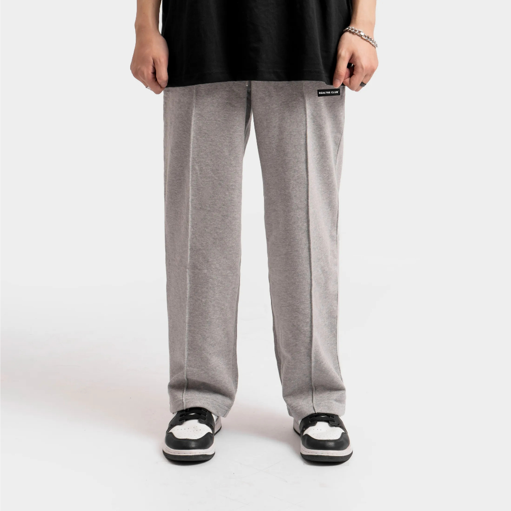 Quần Nỉ Ống Rộng Phong Cách Hàn Quốc REALITEE BASIC TRACK PANTS