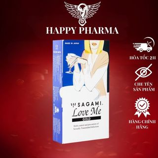 Hộp 10 bao cao su sagami love me gold