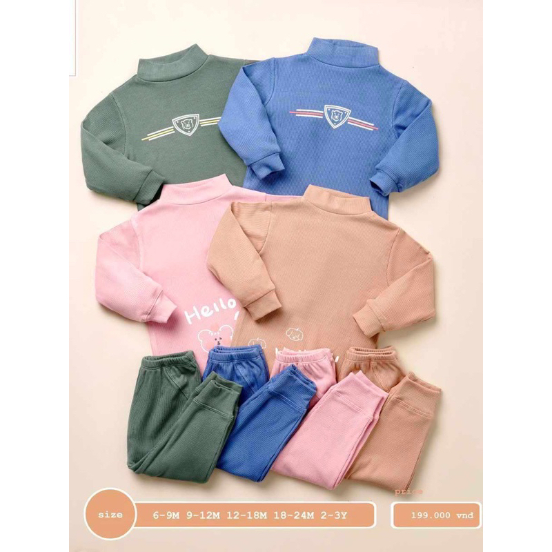 Bộ quần áo dài cài vai hãng Moon xả kho