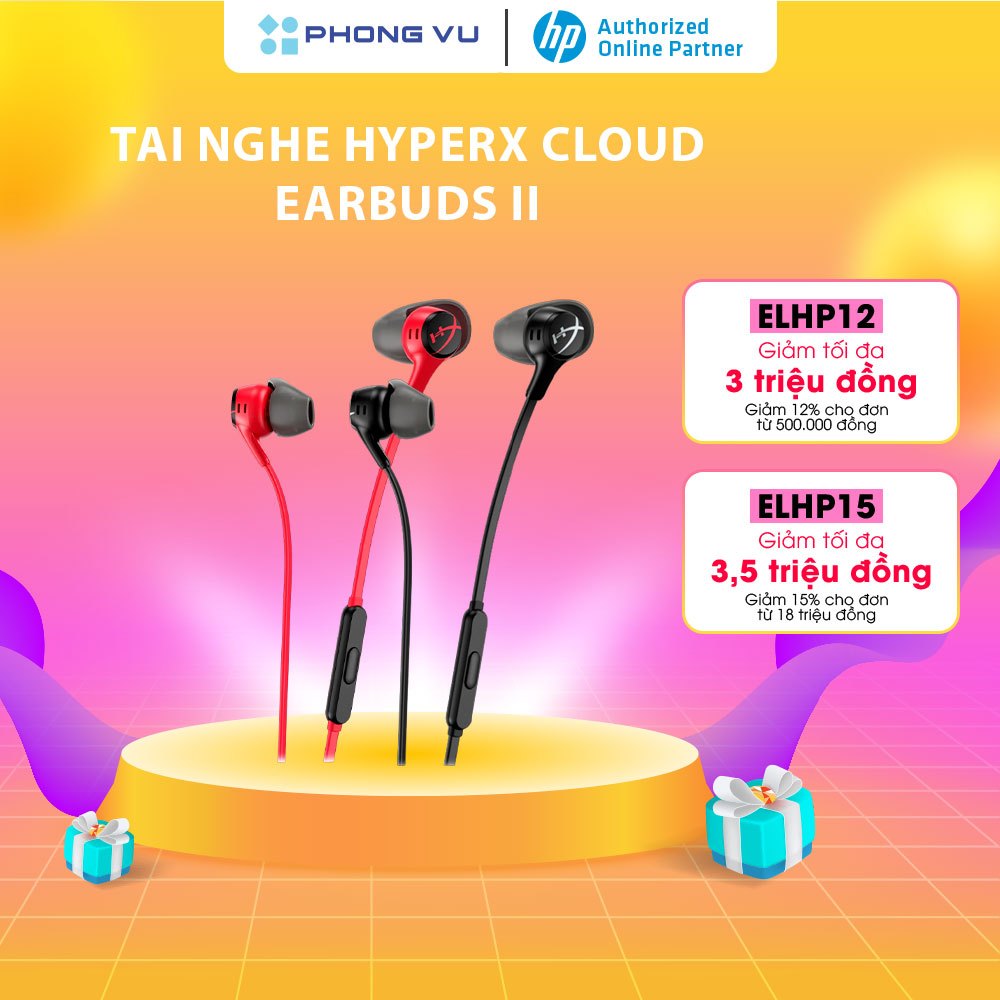 Tai nghe gaming có dây HYPERX CLOUD EARBUDS II - Bảo hành 24 tháng