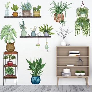 🌳🌳Tranh decal dán tường KỆ CÂY DECOR - Tranh dán tường🌳🌳