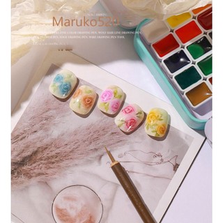 Cọ Thư Pháp vẽ màu nước, vân đá Nail